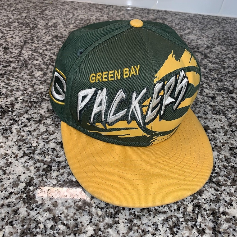 Green Bay Packers Hat Cap Snap Back Boys‎ One Size Green NFL Football New Era